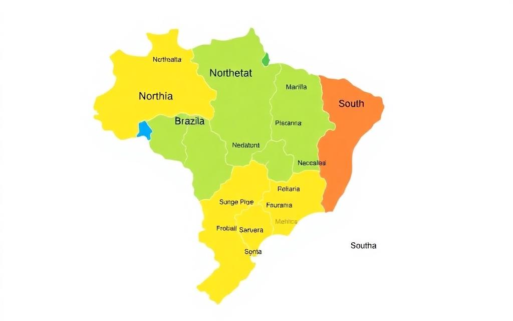 Mapa das Regiões do Brasil